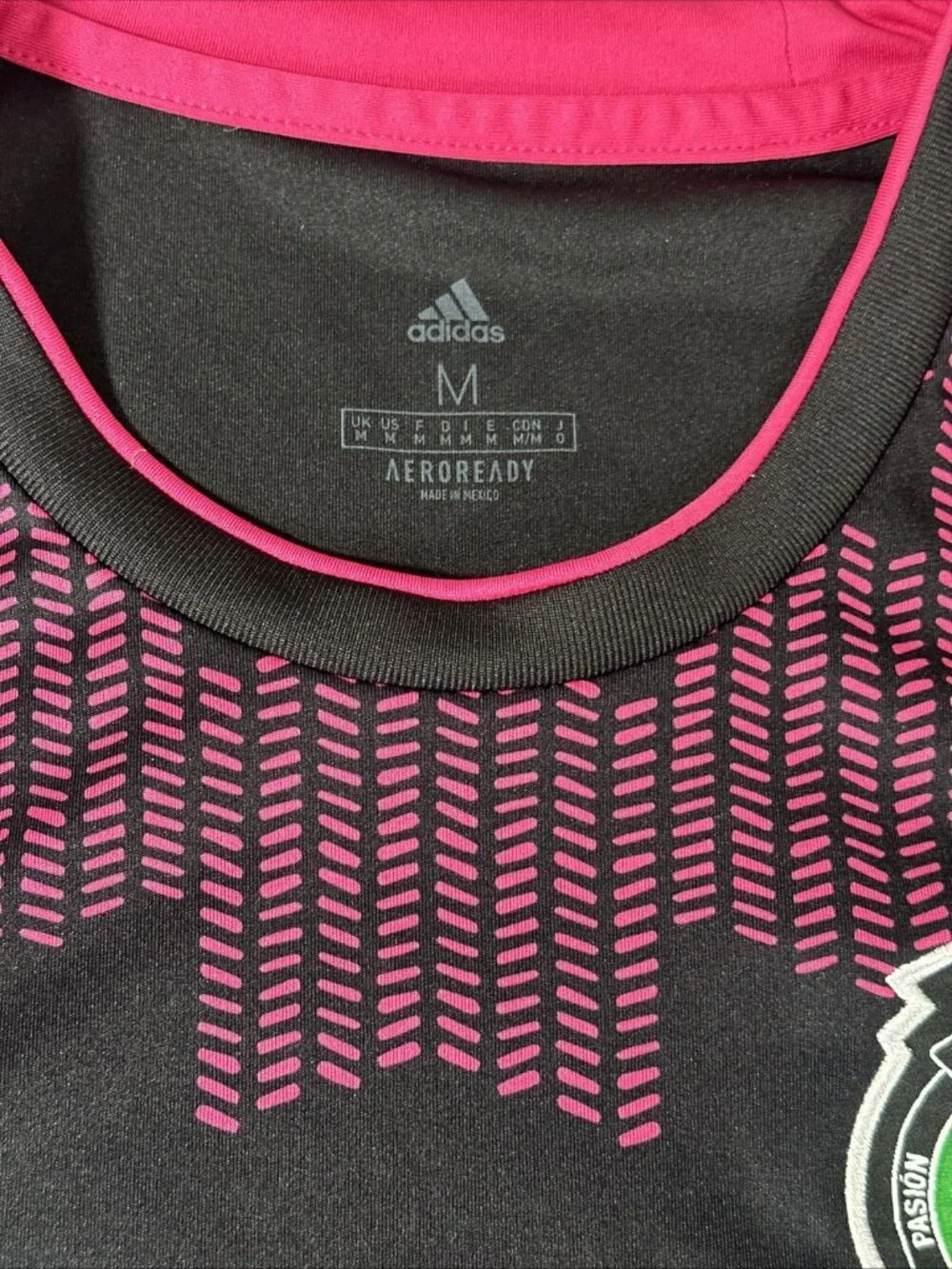 Adidas Mexico National Team Kit 2020/21 Home Black/Pink Jersey Men's Size Medium